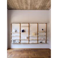 MOD Model 18 Plankensysteem 2x1925 Rail + 2 Planken + Bureau Eiken/ Aluminium