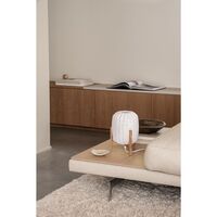 Prisma Table Lamp Mini Oak/ White
