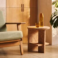 Tee Side Table Round Smoked Oiled Oak