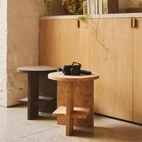 Tee Side Table Round Smoked Oiled Oak