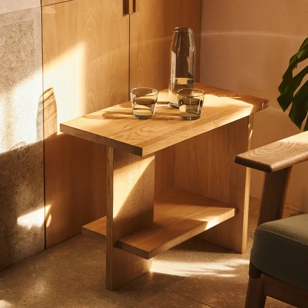 Tee Side Table Rectangular Smoked Oiled Oak