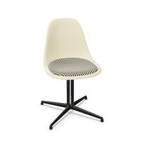 Eames Fiberglass DSL Dining Chair With Seat Cushion Parchment/Checker/Smooth Basic Dark