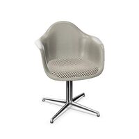 Eames Glasfiber DAL Matstol Med Sittdyna Rå Umbra/Schackrutig/ Krom