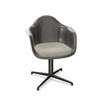Eames Fiberglass DAL Dining Chair With Seat Cushion Elephant Hide Grey/Checker/Smooth Basic Dark