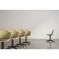 Eames Fiberglass DAL Dining Chair With Seat Cushion Elephant Hide Grey/Checker/Smooth Basic Dark