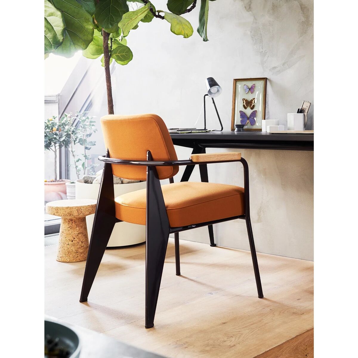 Fauteuil Dining Chair Twill Dark Grey/Natural Oak/Deep Black