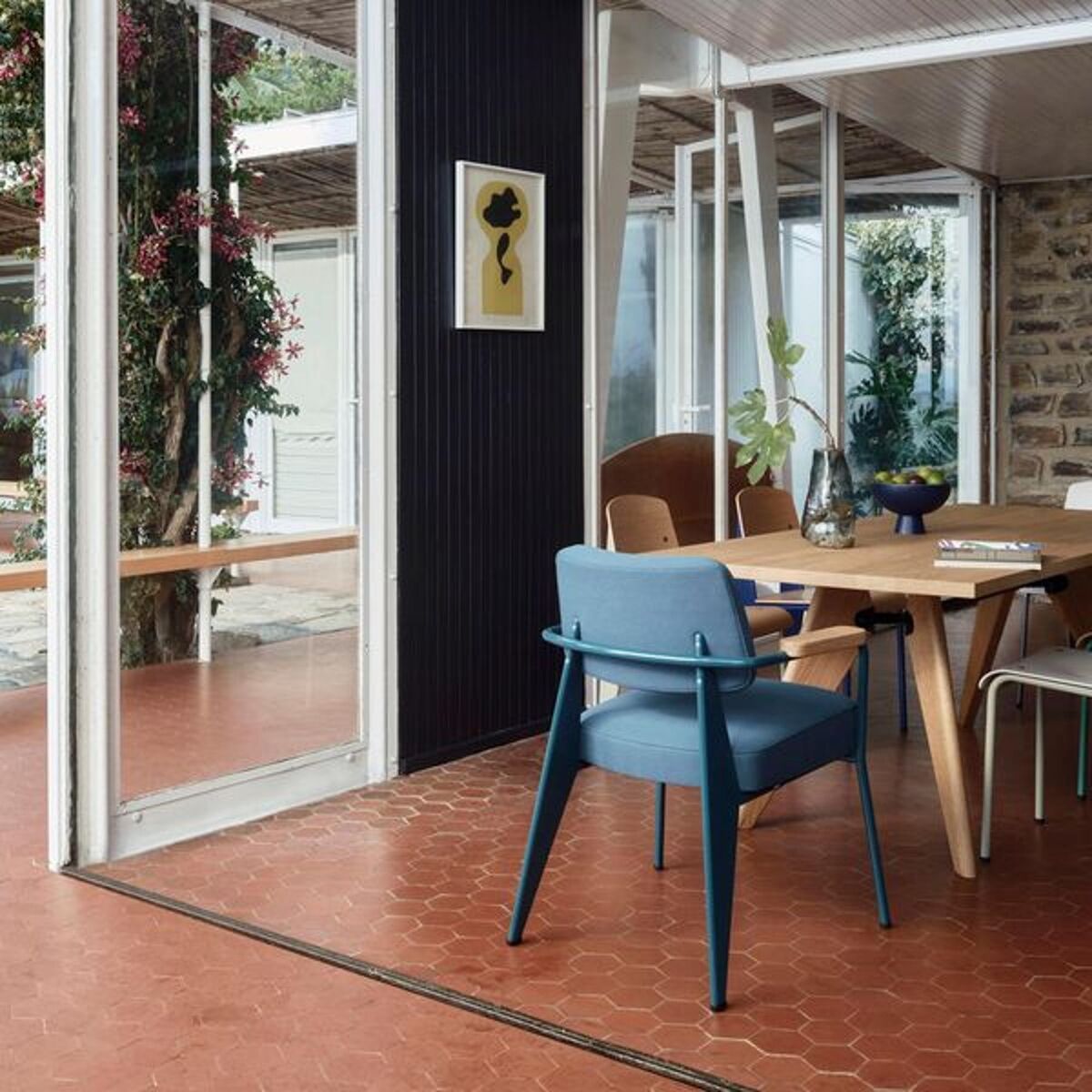Fauteuil Dining Chair Twill Dark Grey/Natural Oak/Deep Black
