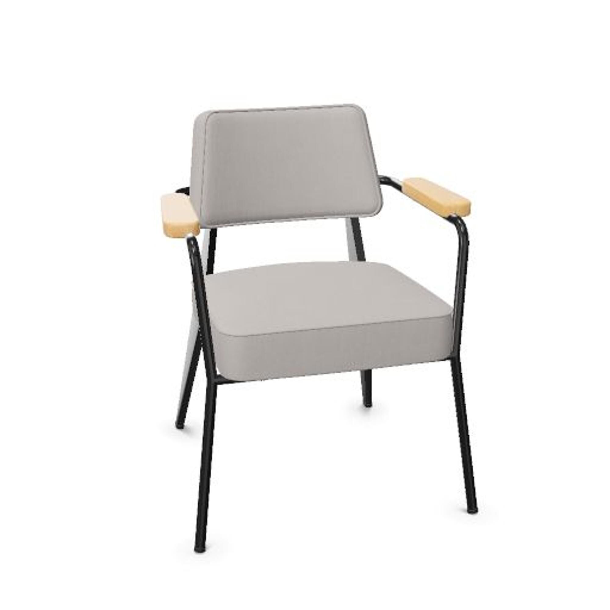 Fauteuil Spisebordsstol Twill Light Grey/Natural Eg/Dyb Sort
