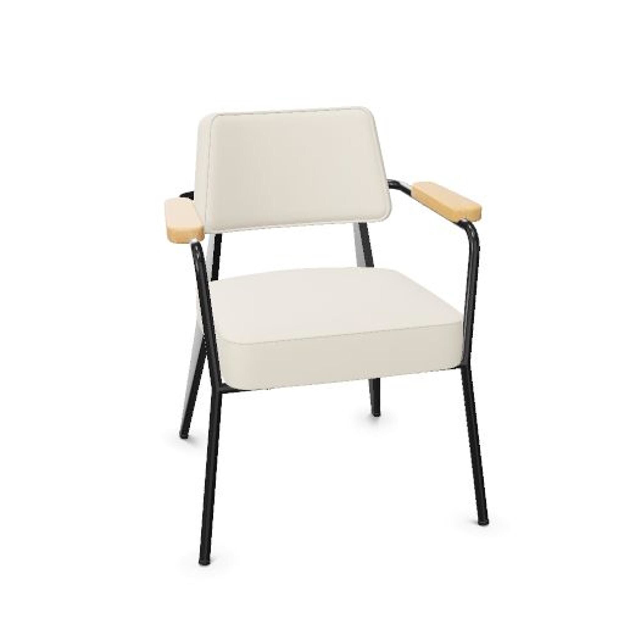 Fauteuil Spisebordsstol Snow/Natural Eg/Dyb Sort