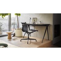 Silla de oficina Aluminio EA 108 con asiento giratorio Hopsak (mostaza, gris oscuro y Negro intenso)