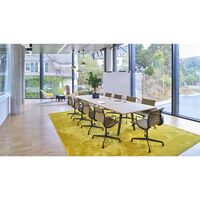 Silla de oficina Aluminio EA 108 con asiento giratorio Hopsak (mostaza, gris oscuro y Negro intenso)