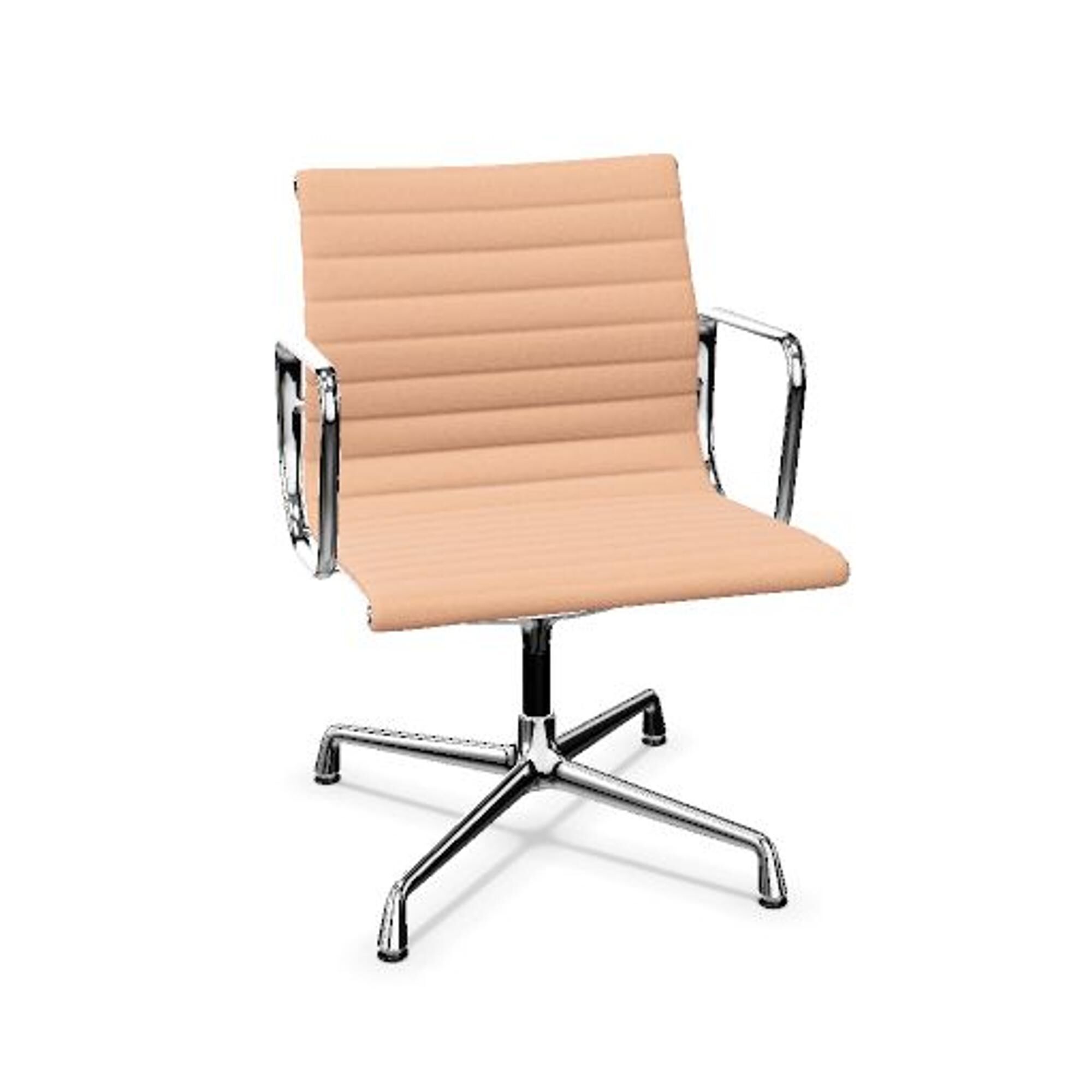 Aluminium EA 108 Kontorstol Med Swivel Track Pink/Mustard/Krom