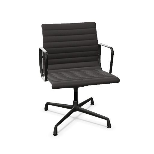 Aluminium EA 108 Kontorstol med svingbar Hopsak Mørkegrå/ Sort