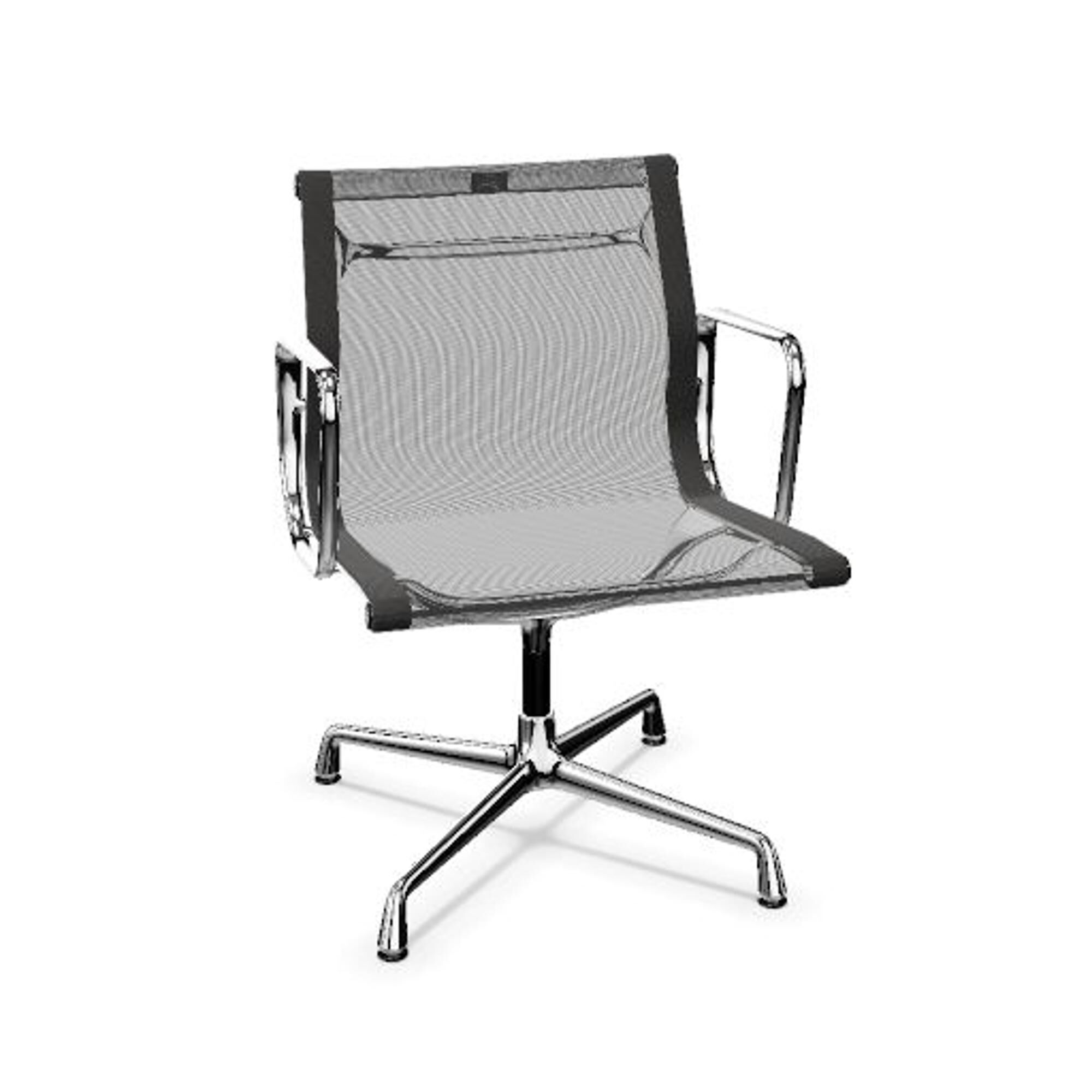 Aluminium EA 107 Kontorstol Netweave Dark Grey/Krom