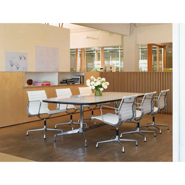 Aluminum EA 107 Office Chair Netweave Dark Grey/ Chrome