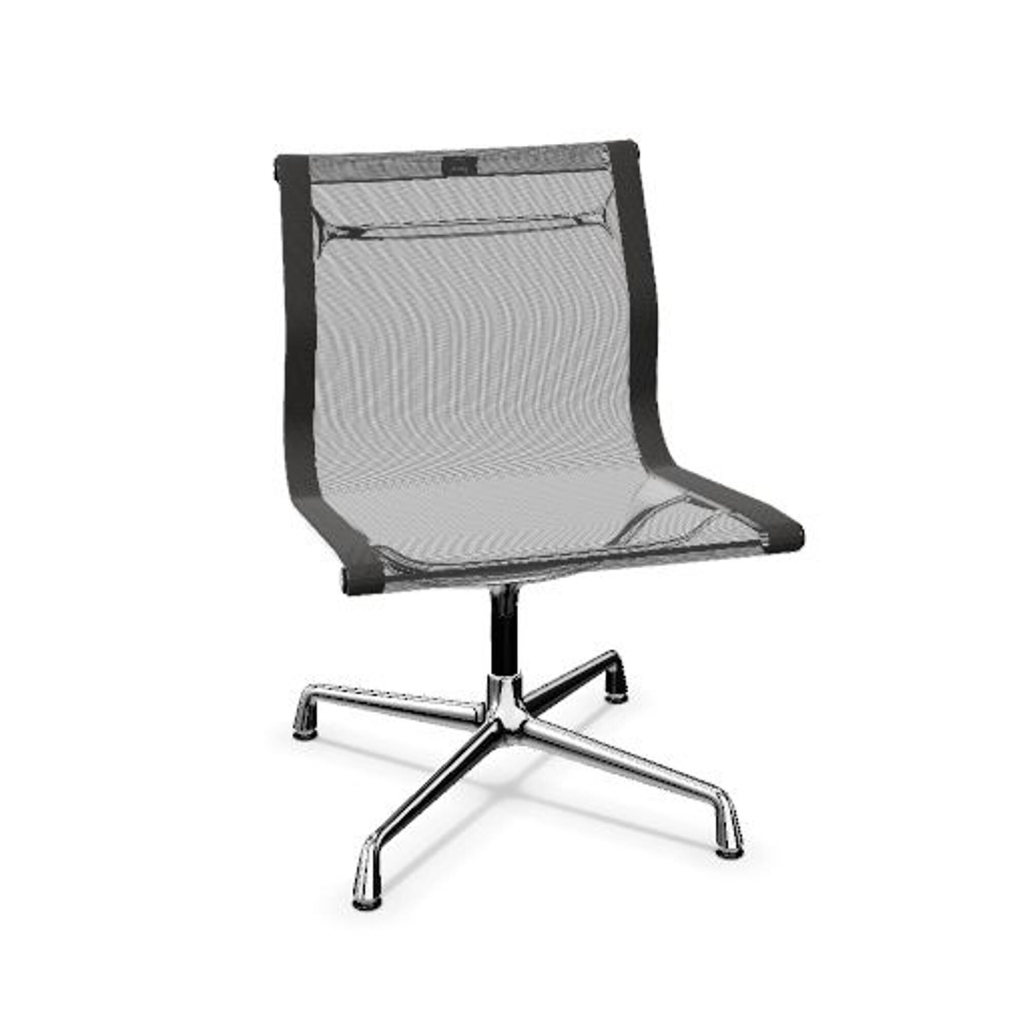Aluminium EA 105 Kontorstol Netweave Dark Grey/Krom
