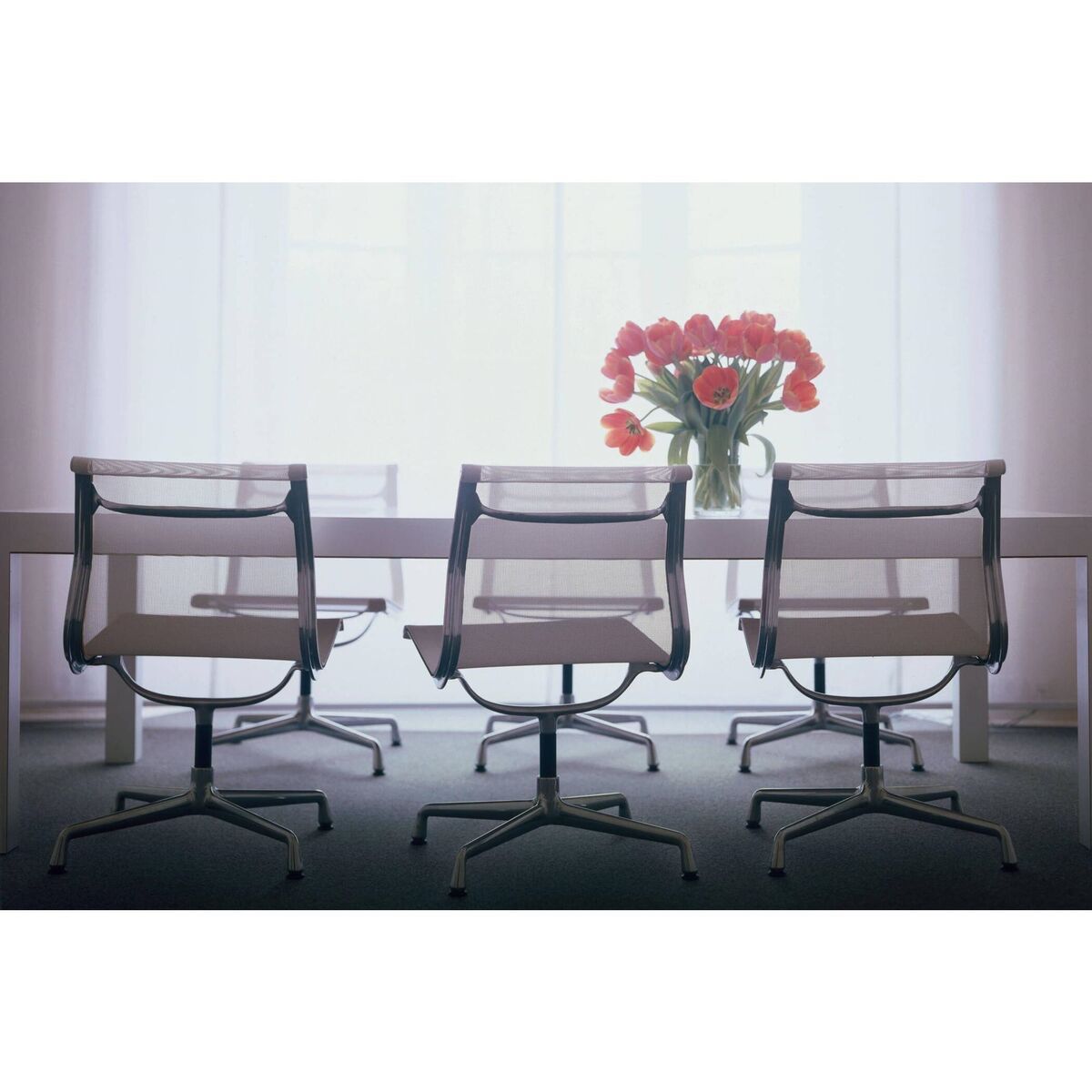 Aluminum EA 105 Office Chair Netweave Dark Grey/ Chrome