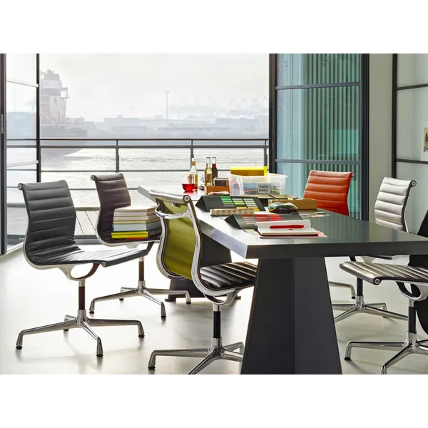 Aluminum EA 105 Office chair Hopsak Cognac/Ivory/Chalk
