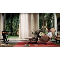 Grand Repos Armchair With Ottoman Nubia Ivory/Pearl/ Chrome