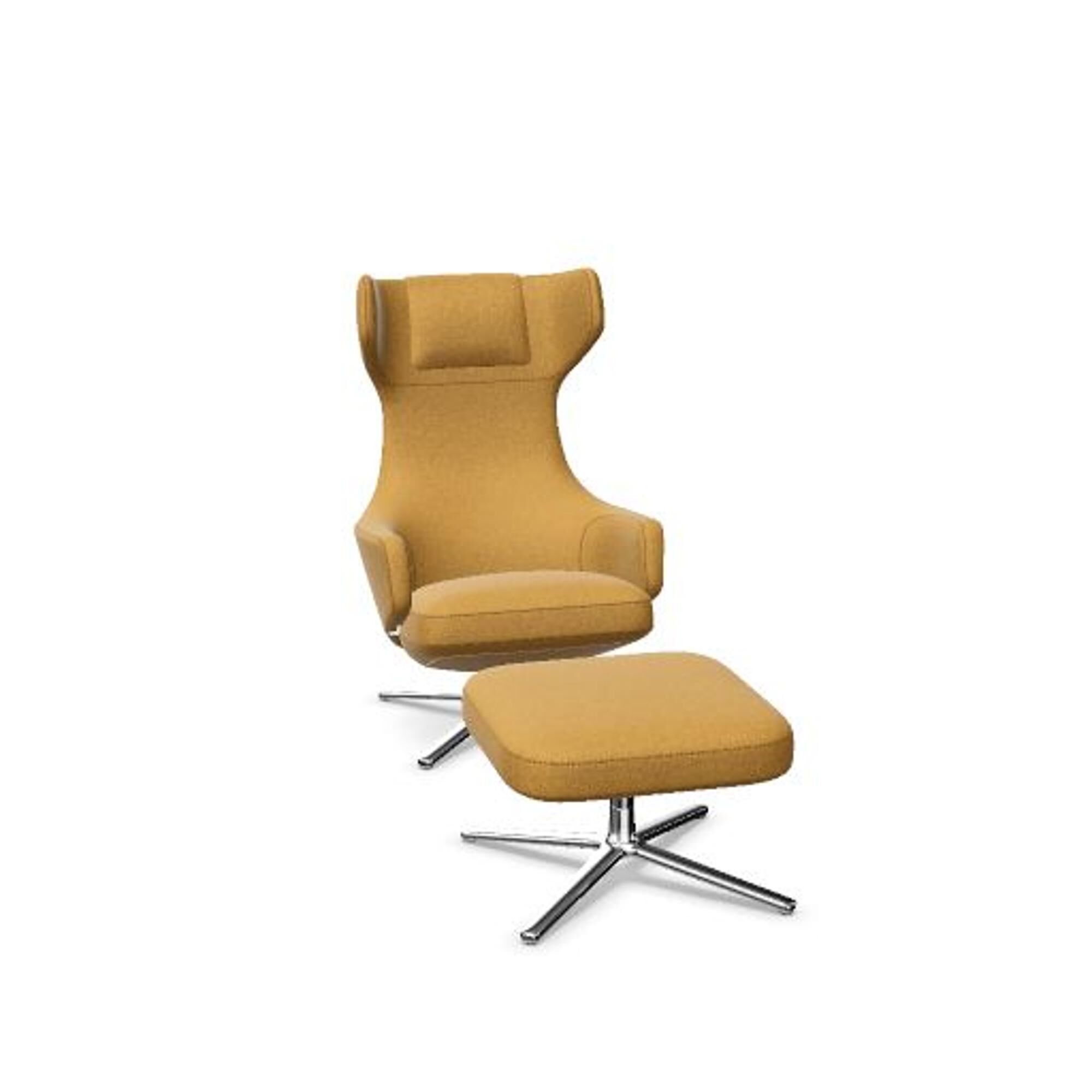 Grand Repos Lnestol Med Ottoman Cosy 2 Canola/Basic Dark