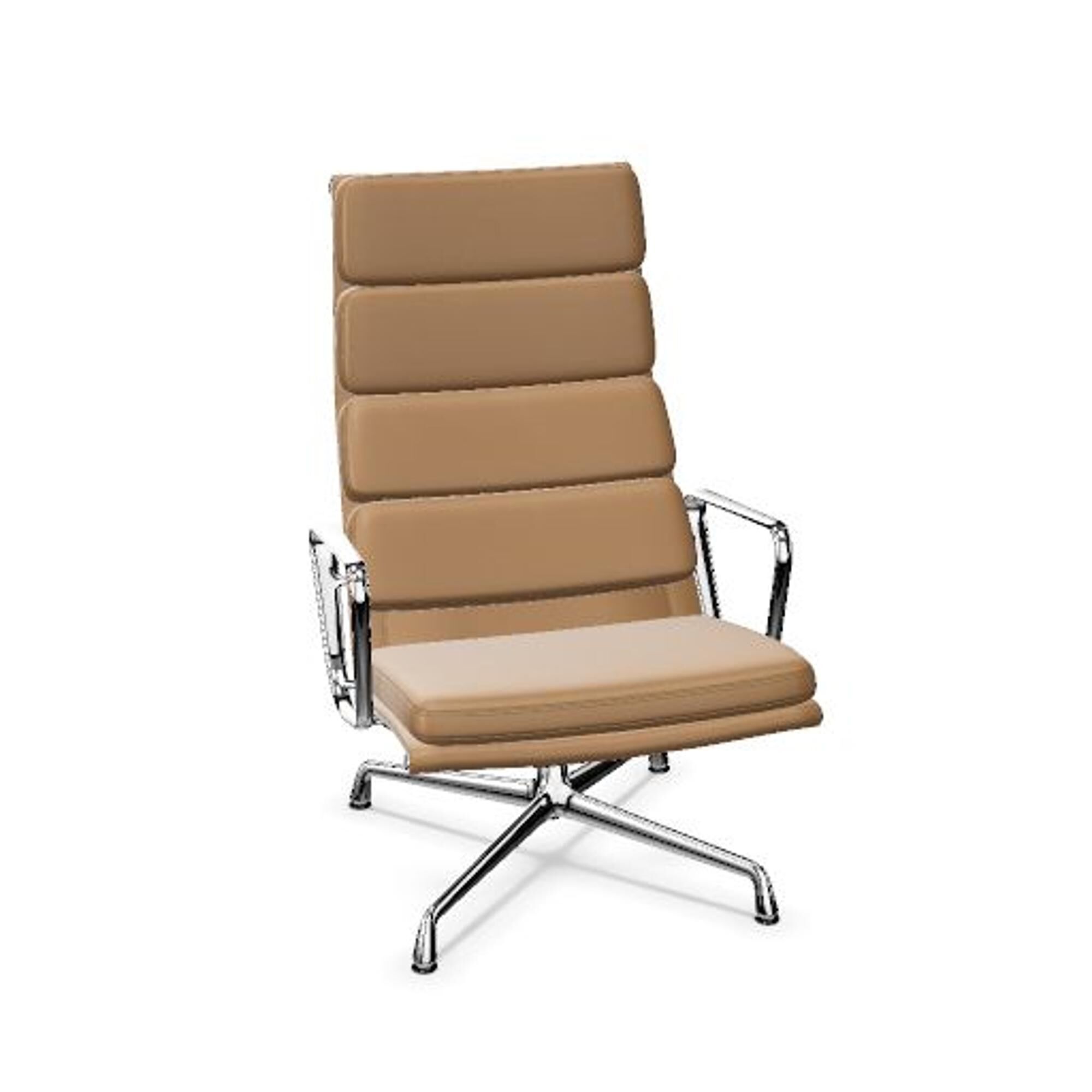 Soft Pad EA 222 Kontorstol Med Siwvel & Vippe Mekanisme Kamel/Krom