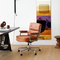 Lobby ES 104 Kontostol Med Swivel, Armlæn & Vippe Mekanisme Nero/Krom