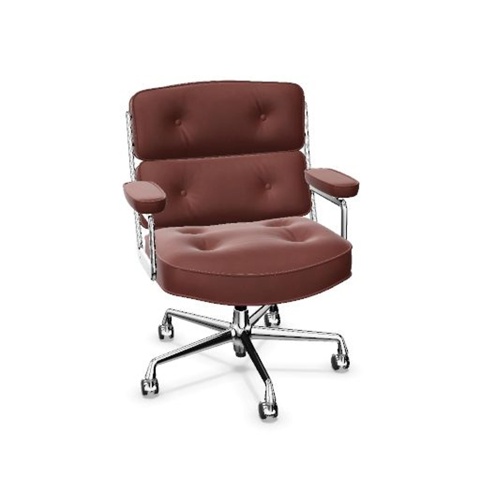 Lobby ES 104 Kontostol Med Swivel, Armln & Vippe Mekanisme Brandy/Krom