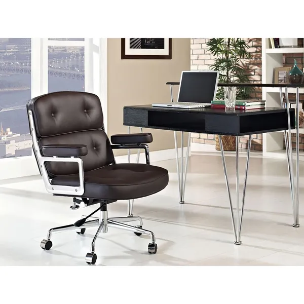 Lobby ES 104 Office Chair With Swivel, Armrest & Tilt Mechanism Brandy/ Chrome