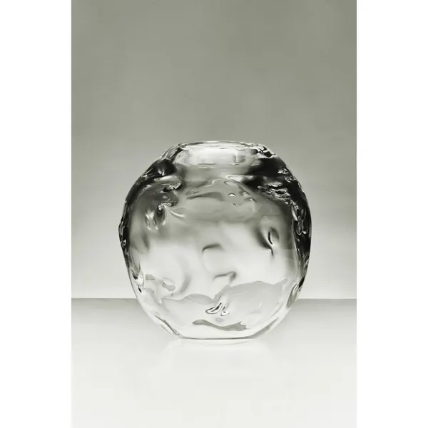 SR Vintage Glass Vase Clear