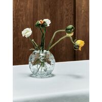 SR Vintage Glass Vase Clear