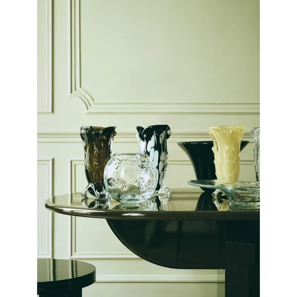 SR Vintage Glass Vase Clear