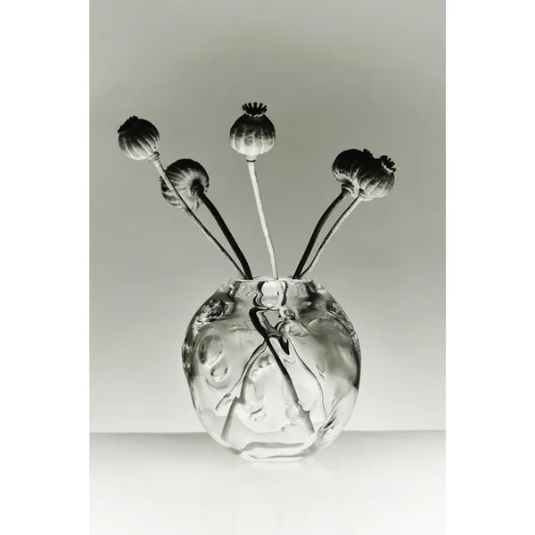 SR Vintage Glass Vase Clear