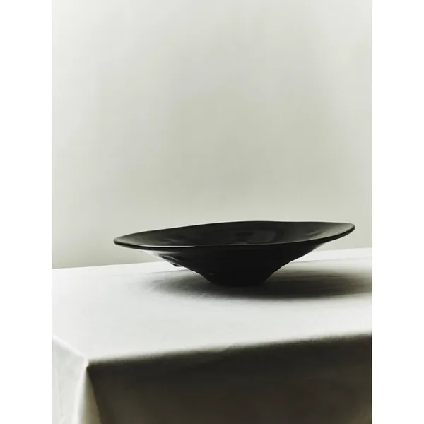SR Vintage Glass Tray Black