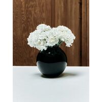 SR Vintage Glass Vase Black