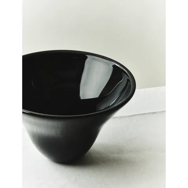 SR Vintage Glass Bowl Black