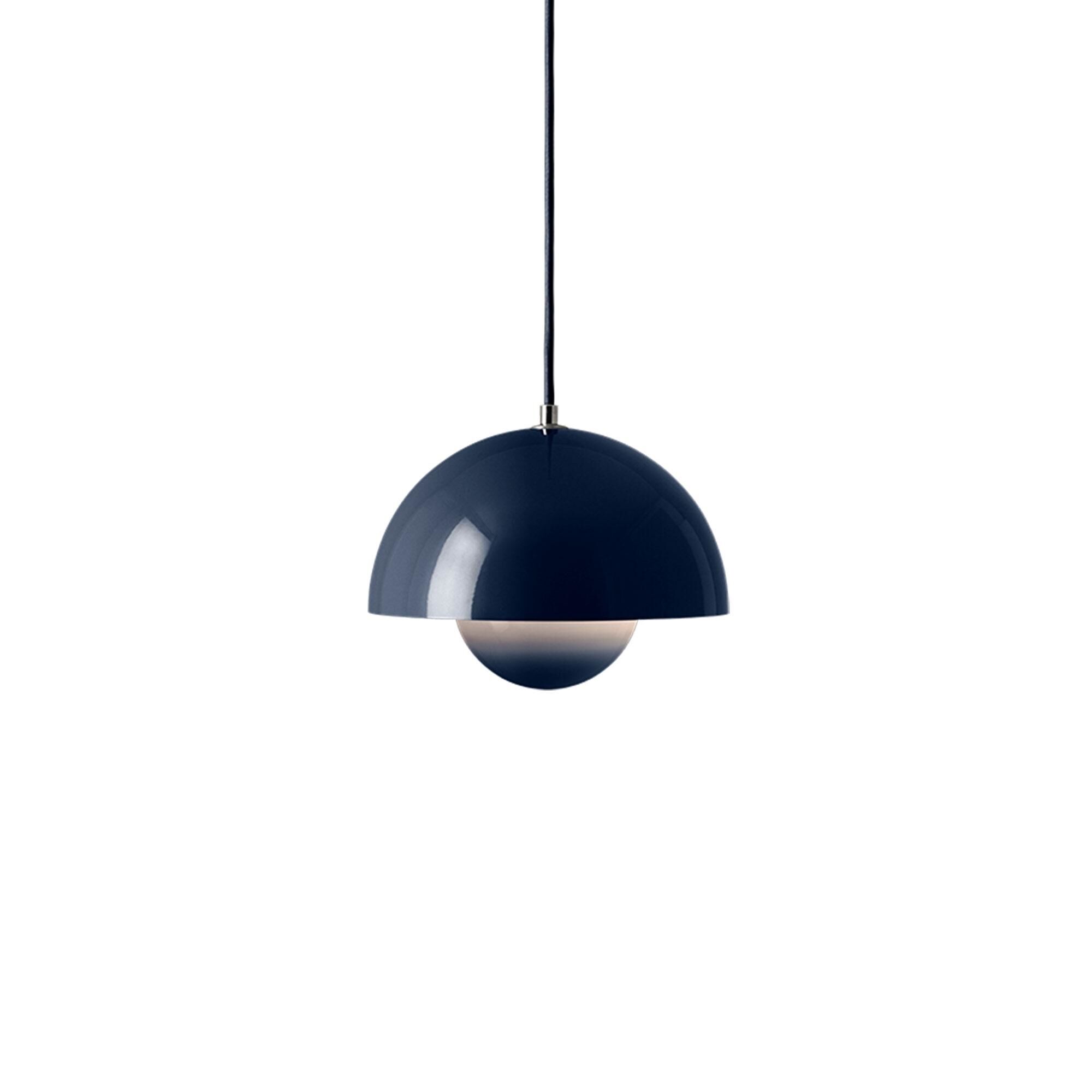 Flowerpot VP1 Pendelleuchte Stahlblau