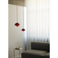 Flowerpot VP10 Pendelleuchte Stahlblau