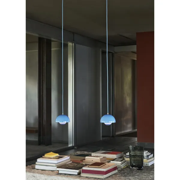Flowerpot VP10 Pendant Steel Blue