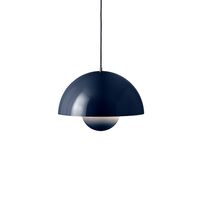 Flowerpot VP7 Pendelleuchte Stahlblau