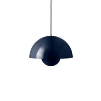 Flowerpot VP7 Pendelleuchte Stahlblau