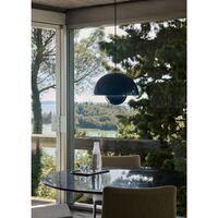 Flowerpot VP7 Pendelleuchte Stahlblau