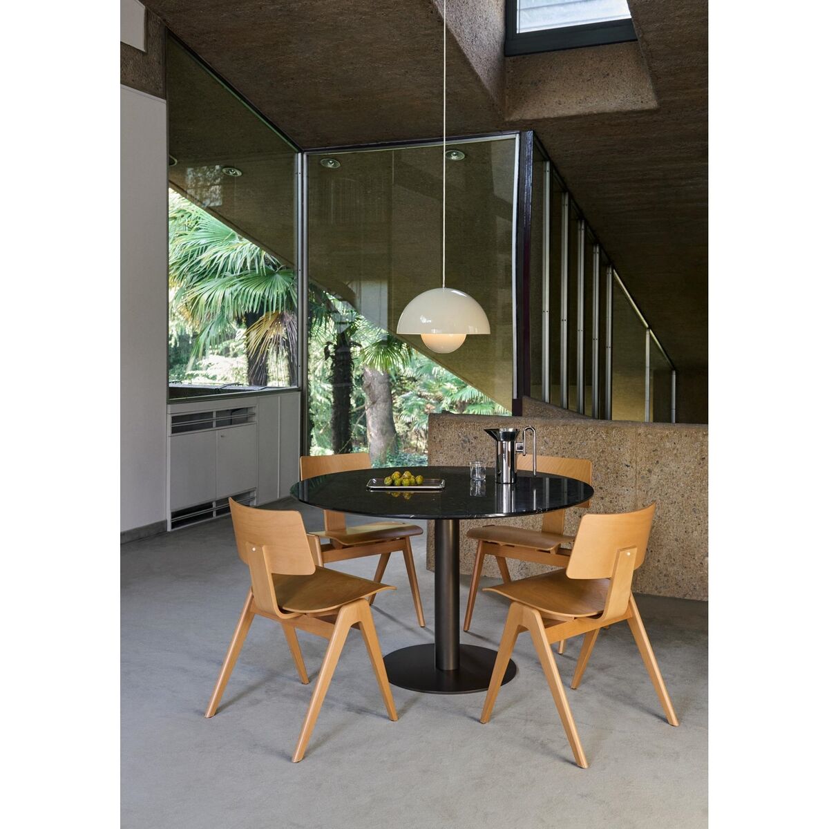 Flowerpot VP7 Pendelleuchte Stahlblau