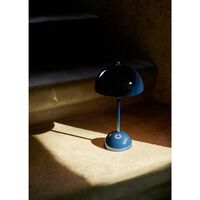 Flowerpot VP9 Bærbar Lampe Stålblå