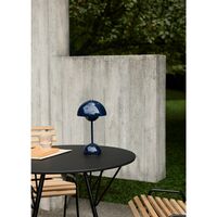 Flowerpot VP9 Bærbar Lampe Stålblå