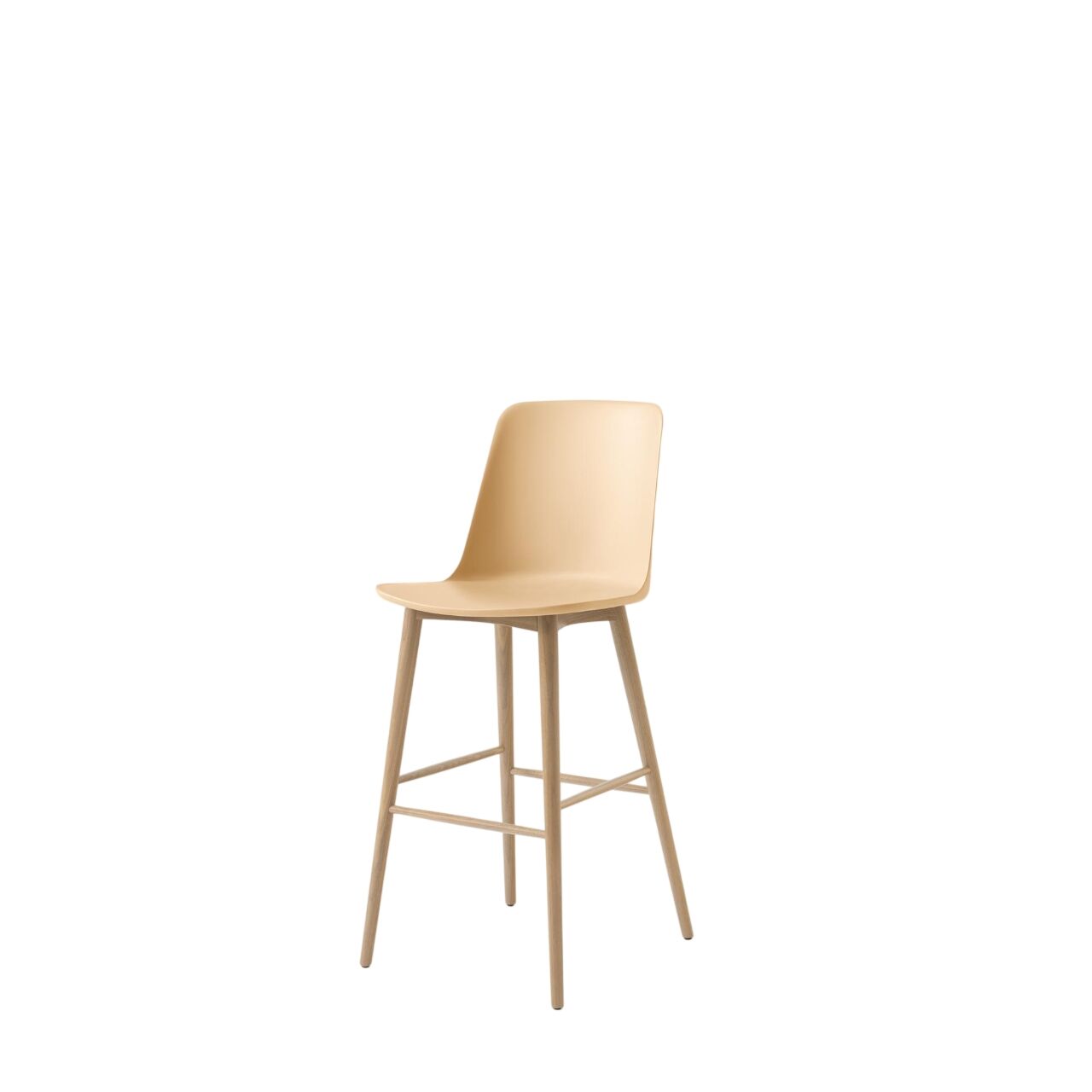 Rely HW133 Barstol Hj Ryg Lakeret Eg/Beige Sand