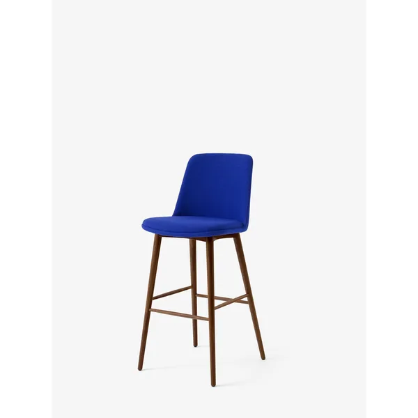 Rely HW136 Bar Stool High Back Lacquered Walnut/Hallingdal 753