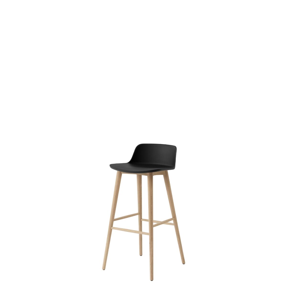 Rely HW123 Barstol Lav Ryg Lakeret Eg/Sort