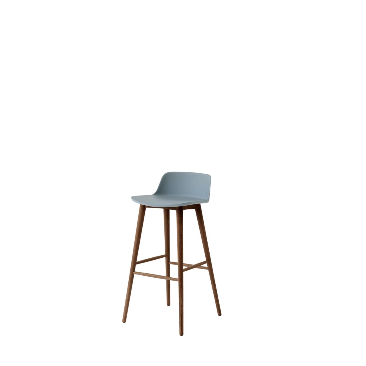 Rely HW123 Barstol Lav Ryg Lakeret Valnd/Lysebl