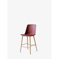 Rely HW128 Bar Stool High Back Lacquered Oak/ Maroon