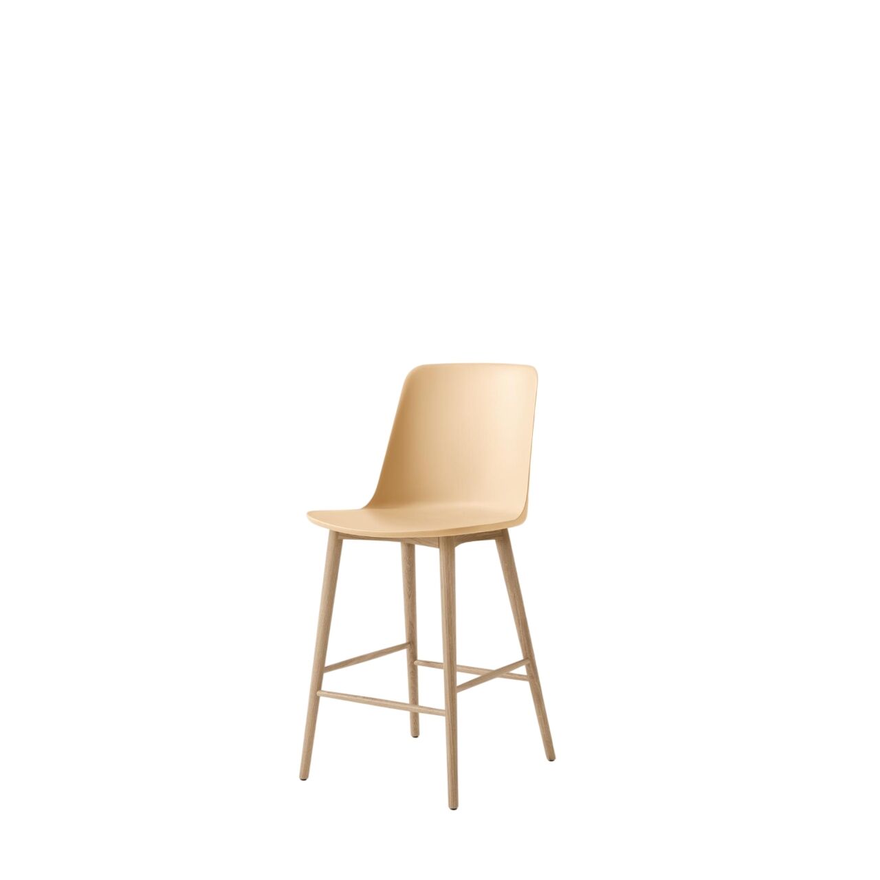 Rely HW128 Barstol Hj Ryg Lakeret Eg/Beige Sand
